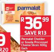 Parmalat Cheddar Or Gouda Processed Cheese Slices-400g Each