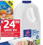 Clover Fresh Milk Assorted-2Ltr