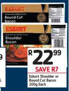 Eskort Shoulder Or Round Cut Bacon-200g Each