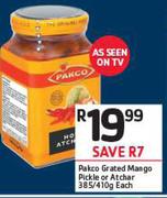 Pakco Grated Mango Pickle Or Atchar 385/410gm-Each