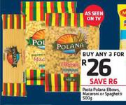 Pasta Polana Elbows, Macaroni Or Spaghetti-3X500gm