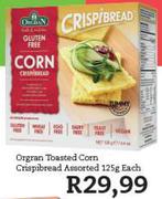 Organ Toasted Corn Crispibread Assorted-125gm