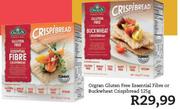 Organ Gluten Free Esseential Fibre Or Buckwheat Crispibread-125gm Each