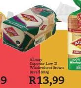 Albany Superior Low GI Wholewheat Brown Bread-800gm