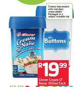 Clover Cream O' Naise-500ml Each