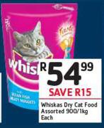Whiskas Dry Cat Food Assorted 900/1Kg-Each