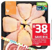 PnP Fresh Chicken 4 Drumsticks & 4 Thighs-Per Kg