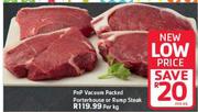 PnP Vacuum Packed Porterhouse Or Rump Steak-Per Kg