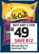 McCain Stir Fry Assorted-2 x 1Kg