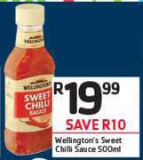 Wellington's Sweet Chilli Sauce-500ml