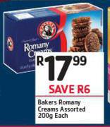 Bakers Romany Creams Assorted-200g Each