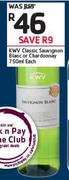KWV Classic Sauvignon Blanc Or Chardonnay-750ml Each