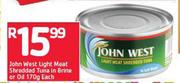John West Light Meat Shredded Tuna In Brine Or Oil-170g Each