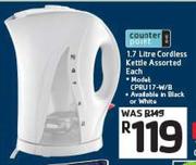 Counter Point 1.7Ltr Cordless Kettle CPRU17-W/B-Each