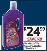 Mr Muscle Tile Cleaner Assorted-750ml Each