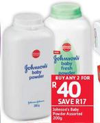 Johnson's Baby Powder Assorted-2 x 200g