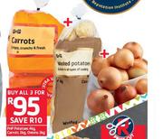 PnP Potatoes-4kg, Carrots-3kg & Onion-3kg
