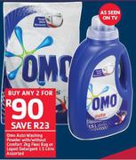 Omo Auto Washing Powder With/Without Comfort-2kg Flexi Bag Or Liquid Detergent Assorted-1.5ltr 