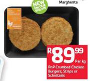 PnP Crumbed Chicken Burgers, Strips Or Schnitzels-Per Kg
