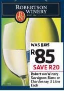 Robertson Winery Sauvignon Blanc Or Chardonnay-3ltr Each
