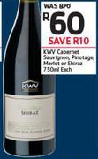 KWV Cabernet Sauvignon, Pinotage, Merlot Or Shiraz-750ml Each