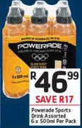 Powerade Sports Drink Assorted-6 x 500ml Per Pack