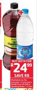Manhattan Ice Tea Assorted-1.5ltr & Nestle Pure Life Still Or Sparkling Water-1.5ltr