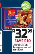 Enterprise Pork Sausages Assorted-375g Each