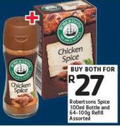 Robertsons Spice-100ml Bottle And 64-100g Refill Assorted