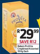 Bakers ProVita Crispbread Assorted-500g Each