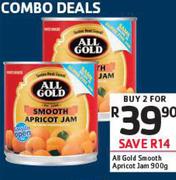 All Gold Smooth Apricot Jam-2 x 900g
