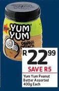 Yum Yum Peanut Butter Assorted-400g Each
