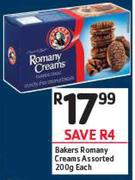 Bakers Romany Creams Assorted-200g Each