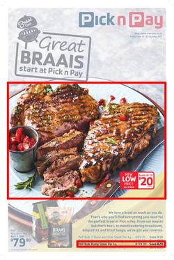 Pick n Pay : Braai Specials (10 Oct - 22 Oct 2017), page 1