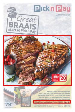 Pick n Pay : Braai Specials (10 Oct - 22 Oct 2017), page 1