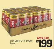Lion Lager Cans-24 x 500ml