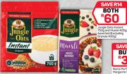 Jungle Oats Instant 750g And Muesli 400g (Excluding Granola 400g)-For Both