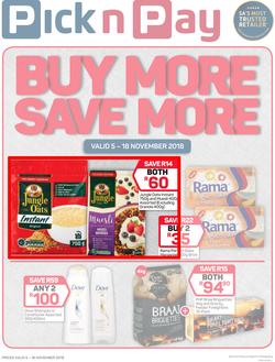 Pick n Pay : Buy More, Save More (05 Nov - 18 Nov 2018), page 1