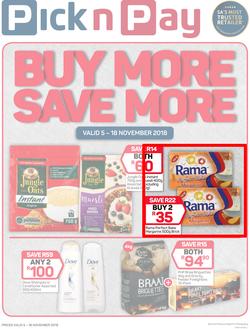Pick n Pay : Buy More, Save More (05 Nov - 18 Nov 2018), page 1