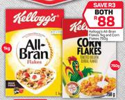 Kellogg's All Bran Flakes 1kg And Corn Flakes 750g-For Both