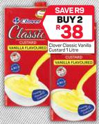 Clover Classic Vanilla Custard-2x1Ltr