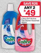 Cobra 2 In 1 Active Tile Cleaner-2x750ml