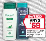 Ingram's Body Lotion-2x400ml (Excludes Tissue Oil Variant)