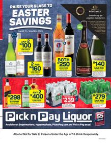 Pick n Pay : Easter Liquor (11 April - 18 April 2022)