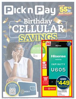 Pick n Pay : Birthday Cellular Savings (20 June - 07 August 2022), page 1