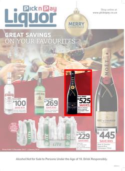 Pick n Pay : Great Savings On All Your Favourites (12 Dec - 02 Jan 2018), page 1