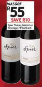 Spier Shiraz, Merlot Or Pinotage-750ml Each