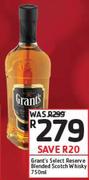 Grant's Select Reserve Blended Scotch Whisky-750ml