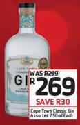 Cape Town Classic Gin Assorted-750ml Each