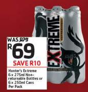 Hunter's Extreme Non Returnable Bottles-6 x 275ml Or Cans-6 x 250ml Per Pack